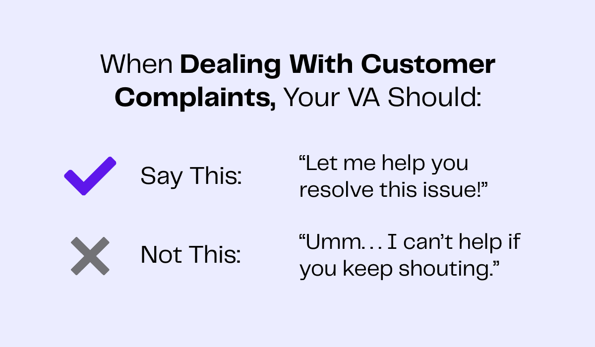 Infographic: Best practices for handling customer complaints. Emphasizes proactive, helpful responses.
