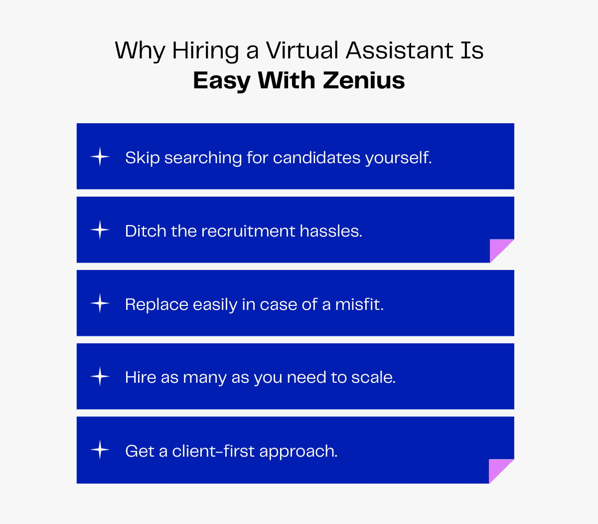 Infographic: 5 easy benefits of hiring a virtual assistant with Zenius