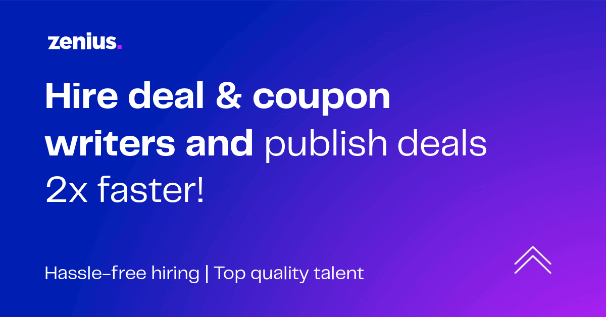 Hire Deal & Coupon Writers | Zenius