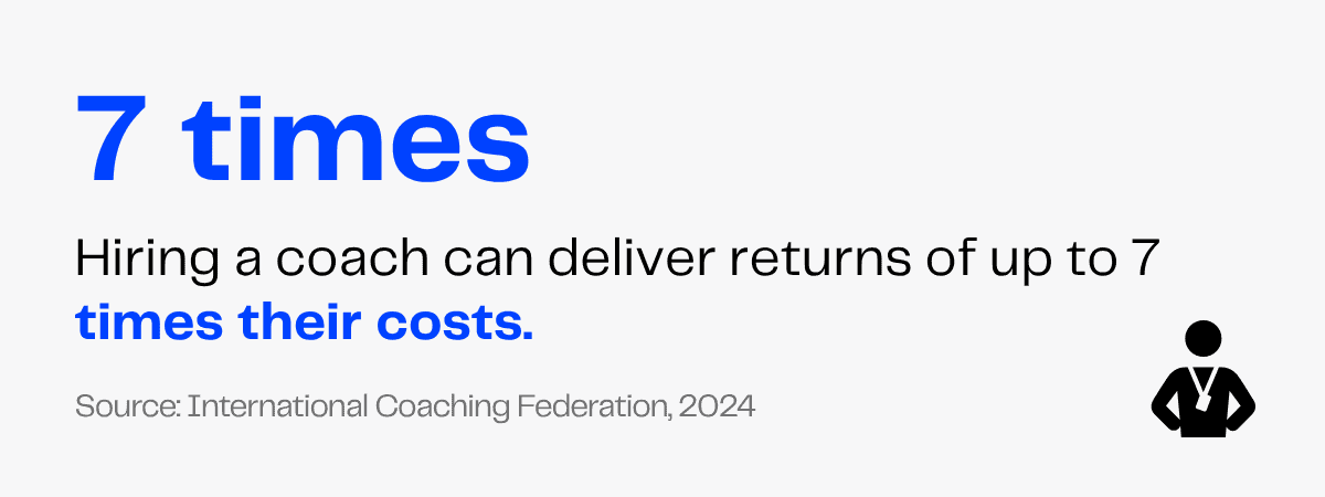 Hiring a coach can deliver returns of up to 7 times their costs.