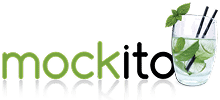 Mockito logo with a refreshing drink