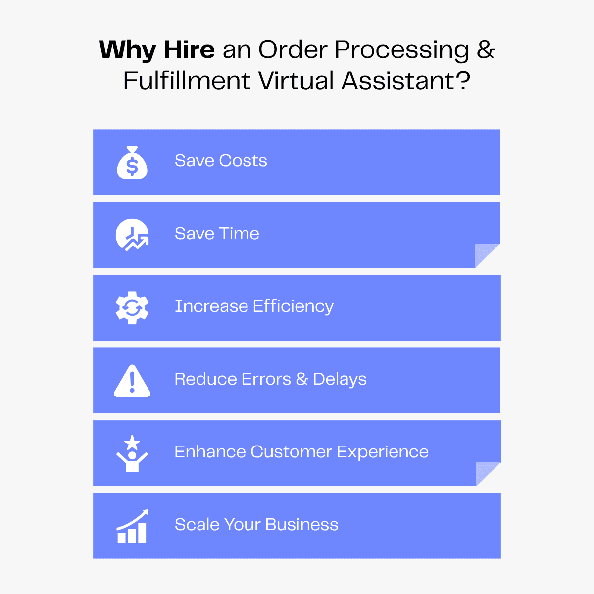 Why hire an order processing virtual assistant? Save costs, time, increase efficiency, reduce errors, enhance customer experience.